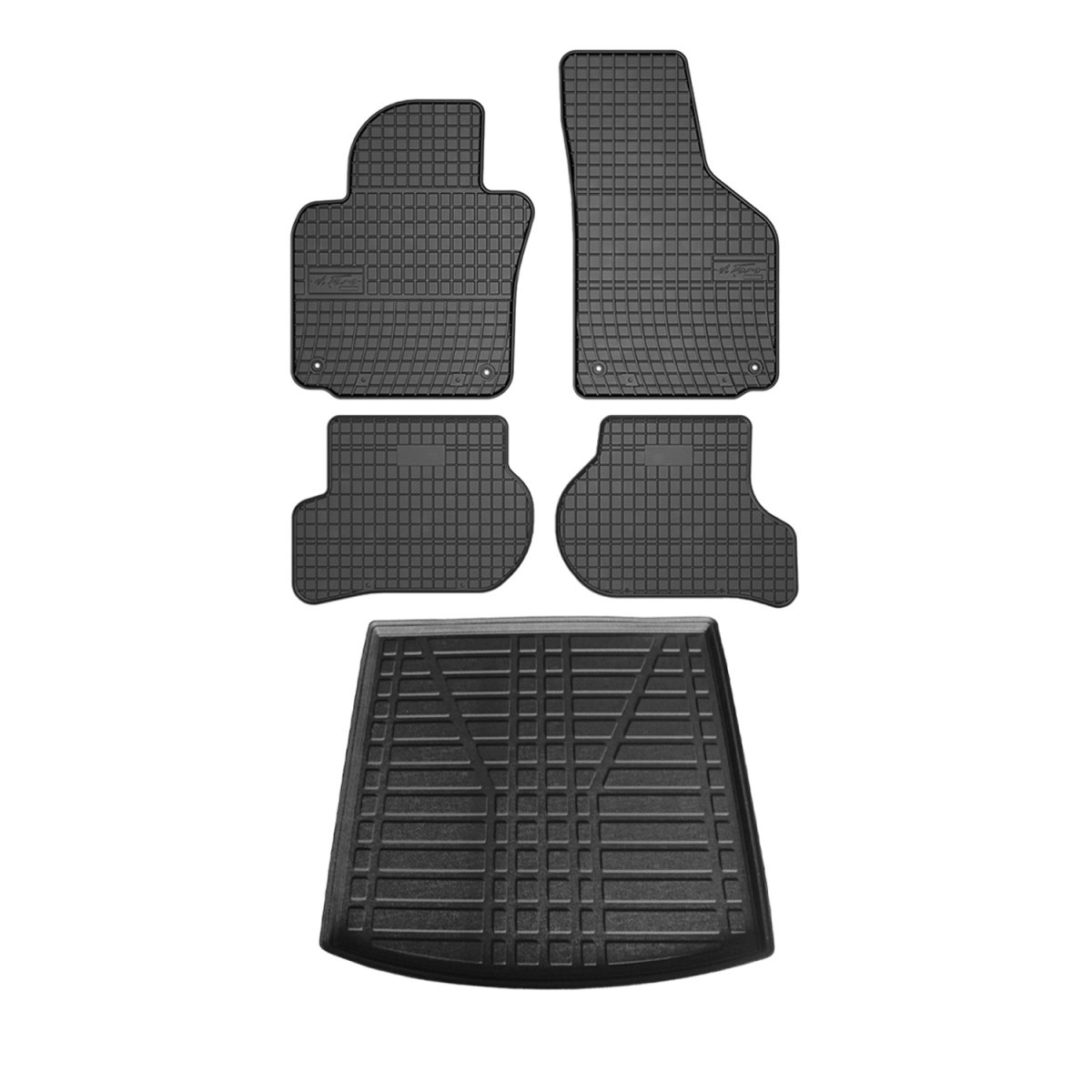 Volkswagen Golf V Floor-Trunk Mats - Omac - El-Toro & YPS - Black - '03-'08
